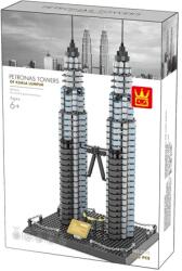 WANGE Petronas tornyok Kuala Lumpur - Malájzia | 1175 db építőkocka | építőjáték | WANGE 5213 (5213)