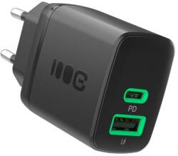 Green Cell PowerSource Duo30 töltő USB/USB-C fekete tápadapter 30W tápellátás (GC-36765)