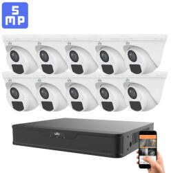 Uniview 10 dome biztonsági kamerás 5MP kamerarendszer