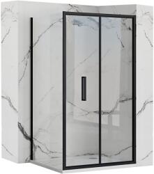 Rea Rapid Fold, összecsukható ajtós zuhanykabin 100x80cm, átlátszó üveg, fekete profil, KPL-09904 (KPL-09904)