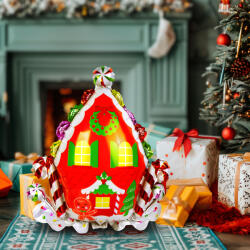  Karácsonyi lufi - alumínium fólia - mézeskalács - 67 x 71 cm (58969B)