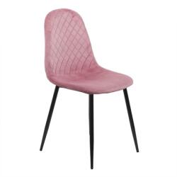Chairs ON Scaun de bucătărie din catifea BUC 237X-Roz