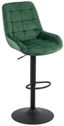 CHAIRS-ON Scaun de bar din catifea si cadru metalic-ABS145-verde