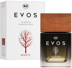 K2 Parfum Auto Spray K2 EVOS SPARTA 50ml, Aroma Chypre (Grapefruit, Cedru, Mosc), Sticla cu Dop de Lemn (V051)