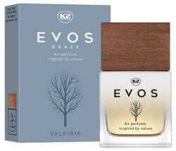 K2 Parfum Auto Spray K2 EVOS GRACE VALKIRIA 50ml, Aroma Floral-Orientala (Bergamota, Iasomie, Cacao), Sticla cu Dop de Lemn (V064)