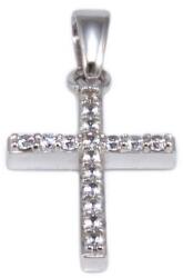 Ékszershop Köves fehérarany kereszt medál (1302932)