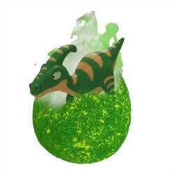 CRAZE Inkee vegán fürdőgolyó dino figurával - barackos