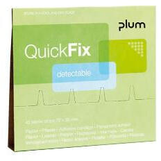 PLUM KIFUTÓ! Plum 5513 QuickFix detektálható fémszálas ragtapasz (utántöltő) 45db
