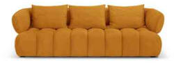 Micadoni Canapea Reese cu 3 locuri si tapiterie din tesatura structurala, galben mustar (MIC_3S_192_F1_REESE5) Canapea