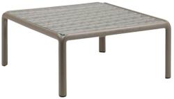 Nardi Szürke és barna műanyag kerti dohányzóasztal Komodo Tavolino Vetro 70 x 70 cm (40368.10.501)