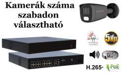 Monitorrs Security - AI Hybrid Light IP kamerarendszer 9-16 kamerával 5 Mpix GT - 6144k9-16