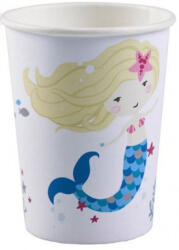 Amscan Mermaid, Sellő papír pohár 8 db-os 250 ml (DPA9903032B) - kidsfashion