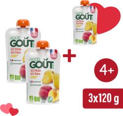 Good Gout 2+1 INGYEN: Good Gout BIO Őszibarack körtével (120 g)