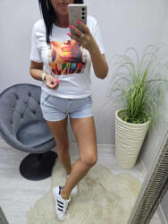 Norafashion Csinos macaron mintás női póló (03) (623001)