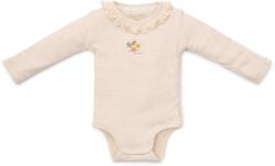 Little Dutch Body cu maneca lunga din bumbac organic - Little Farm - Sand - Little Dutch