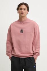 HUGO BOSS pamut melegítőfelső rózsaszín, férfi, nyomott mintás, 50530427 - narancssárga XS