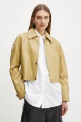 BOSS bőrdzseki női, zöld, átmeneti, oversize, 50535759 - zöld 36