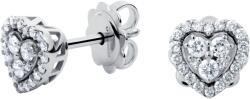 57Emozioni Cercei în formă de inimă, aur 18k, diamante naturale 0.14 ct + 0.17 ct, cod 16574LOBD