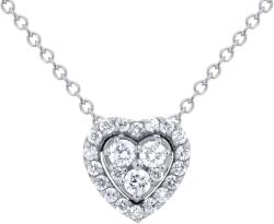 57Emozioni Colier în formă de inimă, aur 18k, diamante naturale 0.08 ct + 0.10 ct, cod 16573LPBD