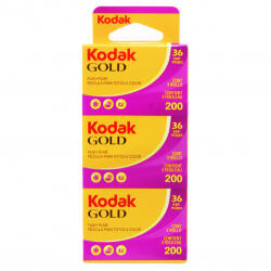 Kodak Gold GB 200 135-36x3 színes negatív filmcsomag