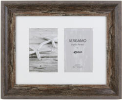 Kenro Bergamo Rustic Brown multi képkeret, 2 db 10x15, faerezet hatás, barna