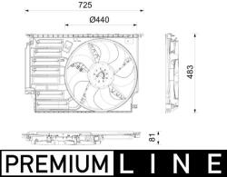 MAHLE Ventilator, radiator MAHLE BEHR *** PREMIUM LINE *** CFF 665 000P (CFF 665 000P)