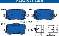 ATE set placute frana, frana disc ATE 13.0460-2669.2 (13.0460-2669.2)