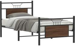 vidaXL barna tölgy színű szerelt fa ágykeret matrac nélkül 80x200 cm (4106850)