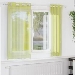 vidaXL 2 db almazöld fátyolfüggönyök rojtokkal 140x140 cm (4102053) - vidaxl