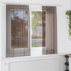 vidaXL 2 db barna fátyolfüggönyök fülecske tetejével 140x260 cm (4102261)