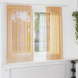 vidaXL 2 db narancssárga fátyolfüggönyök hurokkal 140x140 cm (4102281)