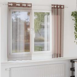 vidaXL 2 db barna fátyolfüggönyök rojtokkal 140x140 cm (4102065) - vidaxl