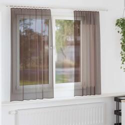 vidaXL 2 db barna fátyolfüggönyök fülecske tetejével 140x260 cm (4102262)