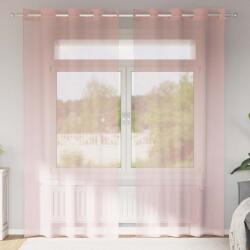 vidaXL 2 db rózsaszín fátyolfüggönyök rojtokkal 140x245 cm (4102098)