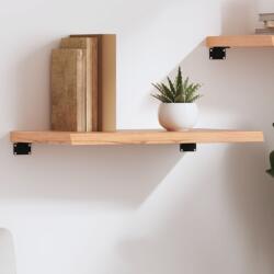 vidaXL világosbarna kezelt tömör tölgyfa fali polc 60x40x(2-4) cm (363648) - vidaxl