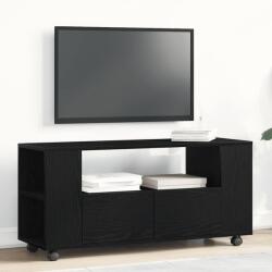 vidaXL fekete tölgy szerelt fa TV-szekrény kerekekkel 102x34, 5x43 cm (862479)