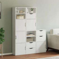 vidaXL 5 db fehér tömörfa fenyőfa oldalsó szekrény ODDA 40x24x79 cm (3365357)