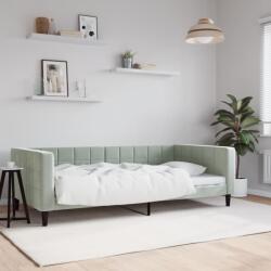 vidaXL világosszürke bársony kanapéágy 100 x 200 cm (354015)