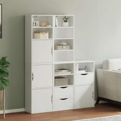 vidaXL 5 db fehér tömörfa fenyőfa oldalsó szekrény ODDA 40x24x79 cm (3365361)