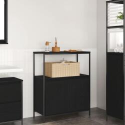 vidaXL fekete tölgy fürdőszobaszekrény polcokkal 76, 5x35x95 cm (861917)
