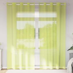 vidaXL 2 db almazöld fátyolfüggönyök rojtokkal 140x225 cm (4102055)