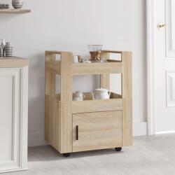 vidaXL sonoma tölgy szerelt fa zsúrkocsi 60 x 45 x 80 cm (816827)