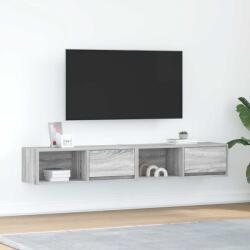 vidaXL 2 db szürke sonoma szerelt fa fali TV-szekrény 80x31x25, 5 cm (861465)