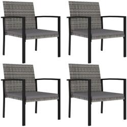 vidaXL 4 db szürke polyrattan kerti étkezőszék (317173) - vidaxl