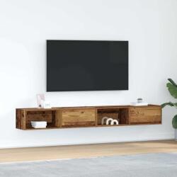 vidaXL 2 db antik fa szerelt fa fali TV-szekrény 100x31x25, 5 cm (861487)