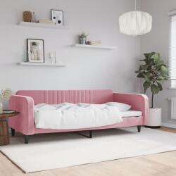 vidaXL rózsaszín bársony kanapéágy 90 x 200 cm (354089)