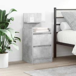 vidaXL 2 db betonszürke éjjeliszekrények 2 fiókkal 38x34x80 cm (861362)