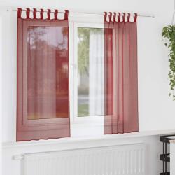 vidaXL 2 db borvörös voile függönyök rúd zsebekkel (4102246)