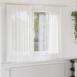 vidaXL 2 db fehér fátyolfüggönyök hurokkal 140x140 cm (4102331)