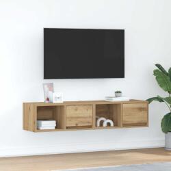 vidaXL 2 db kézműves tölgy szerelt fa TV-szekrény 60x31x25, 5 cm (861453)